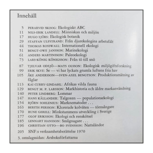 Snf 1971 Ekologi