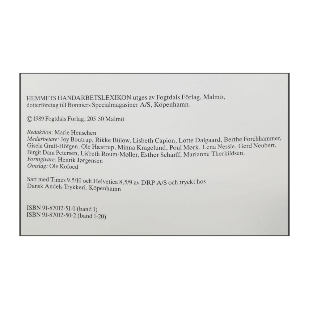 Hemmets Handarbeteslexikon 1