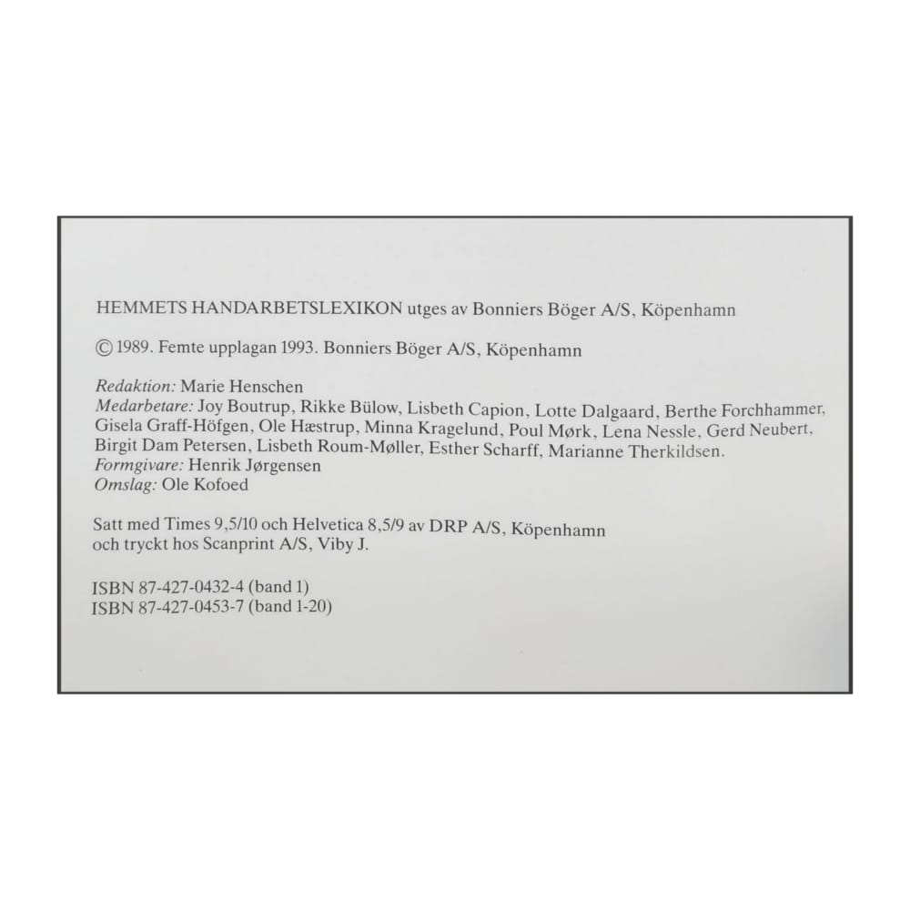 Hemmets Handarbeteslexikon 1