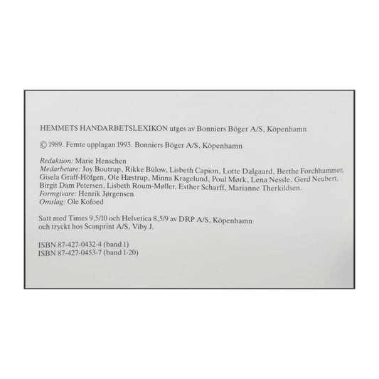 Hemmets Handarbeteslexikon 1