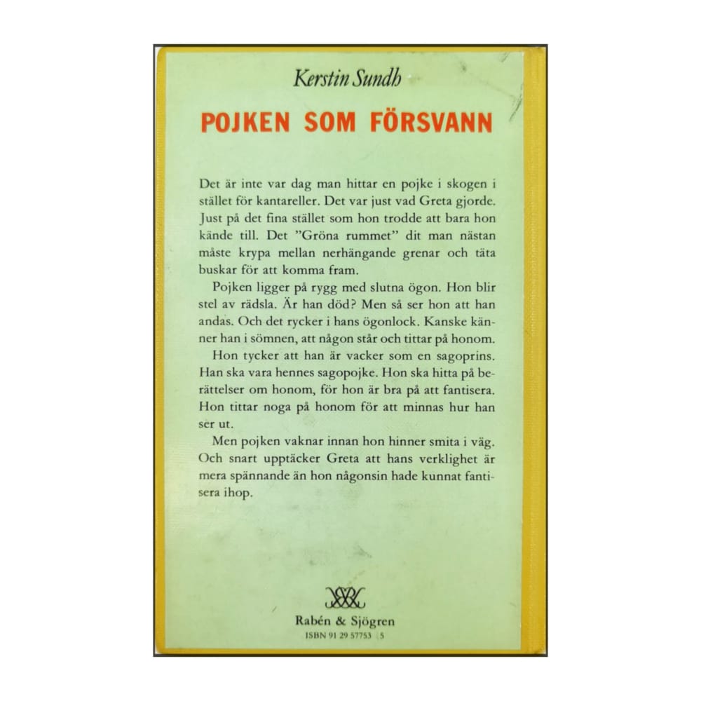 Kerstin Sundh: Pojken Som Försvann