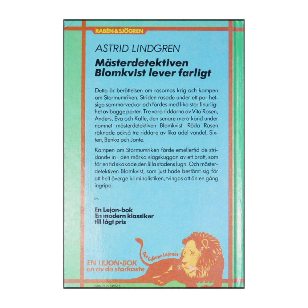 Astrid Lindgren: Mästerdetektiven Blomqvist Lever Farligt