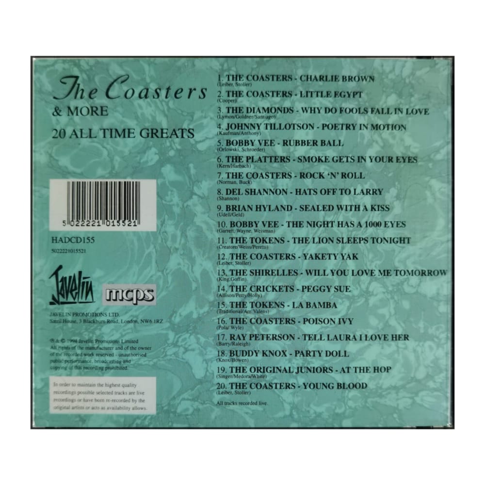 The Coasters & More: 20 All Time Greats