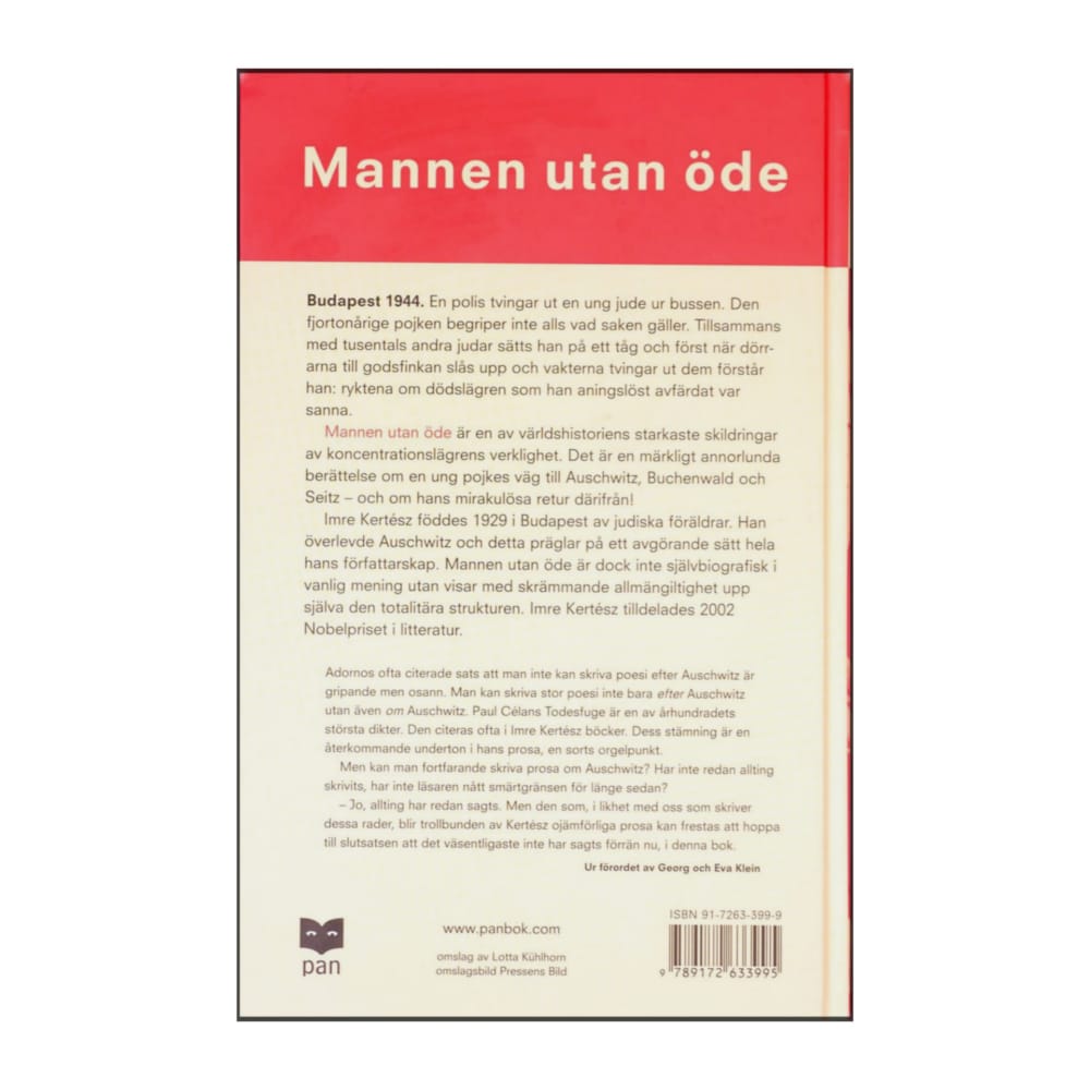 Imre Kertész: Mannen Utan Öde