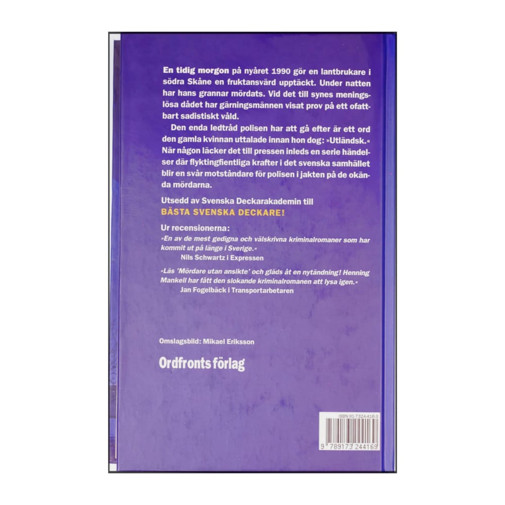 Henning Mankell: Mördare Utan Ansikte