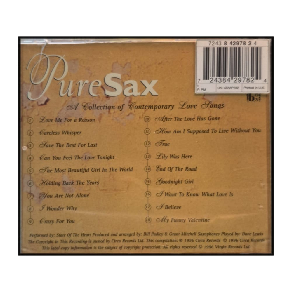 Pure Sax: A Collection Of Contemporary Love Songs