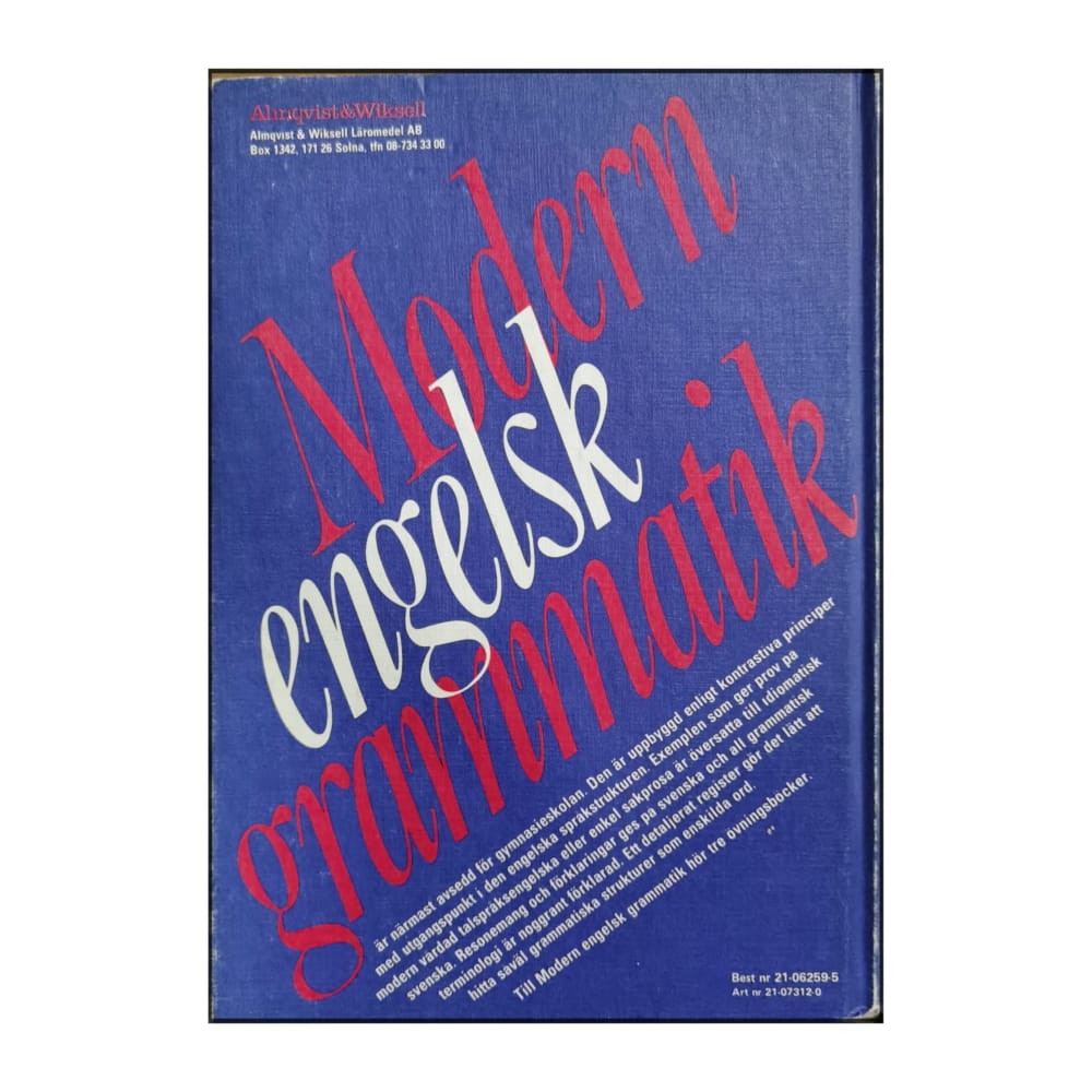 Jan Svartvik & Olof Sager: Modern Engelsk Grammatik