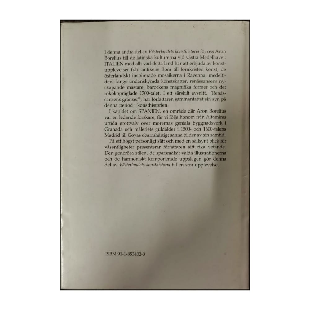 Aron Borelius: Västerlandets Konsthistoria