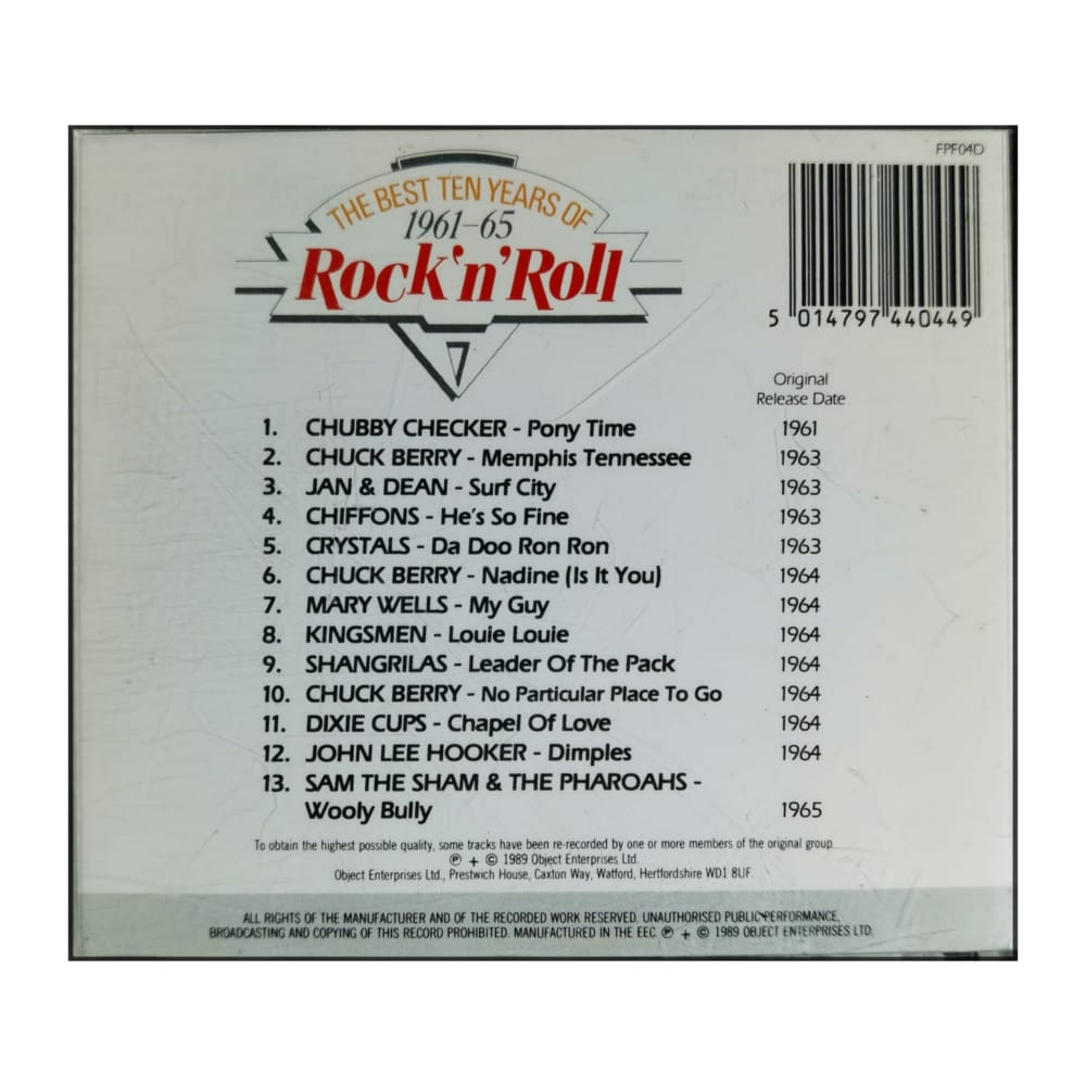 The Best Ten Years Of Rock & Roll 1961-65