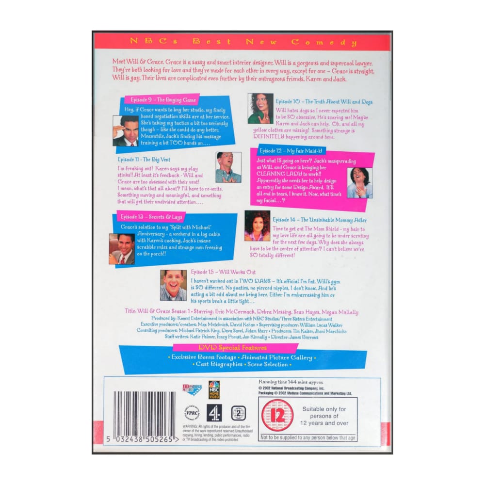 Will & Grace: Series 1 - Episodes 9-15