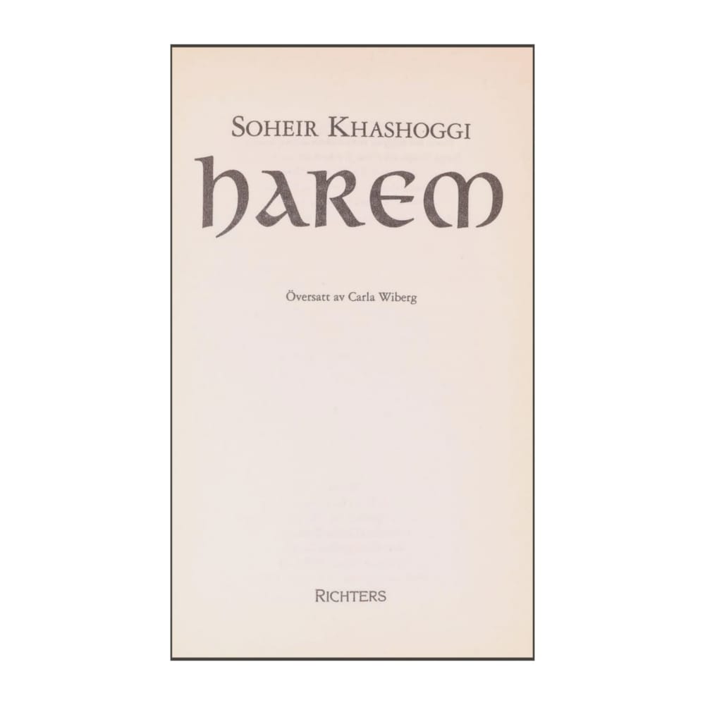 Soheir Khashoggi: Harem