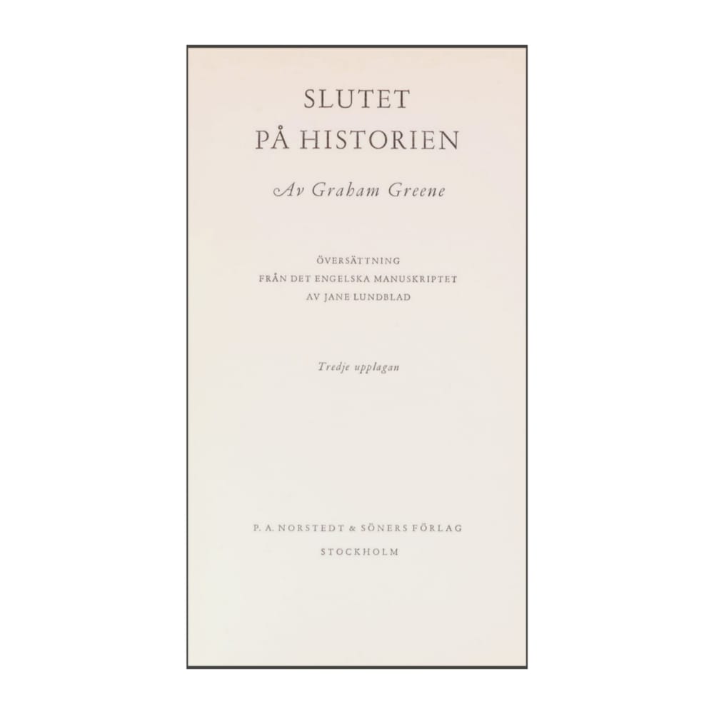 Graham Greene: Slutet På Historien