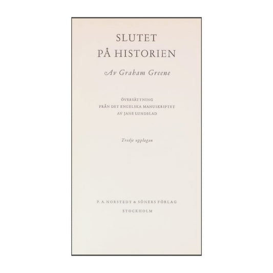 Graham Greene: Slutet På Historien