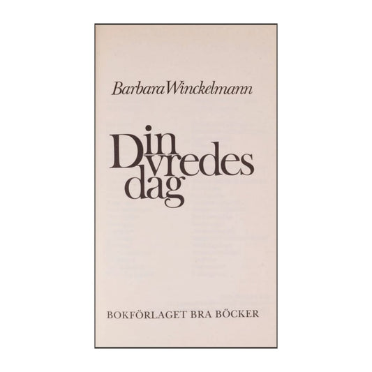 Barbara Winckelmann: Din Vredes Dag