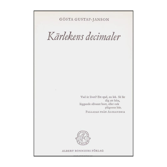 Gösta Gustaf-Janson: Kärlekens Decimaler