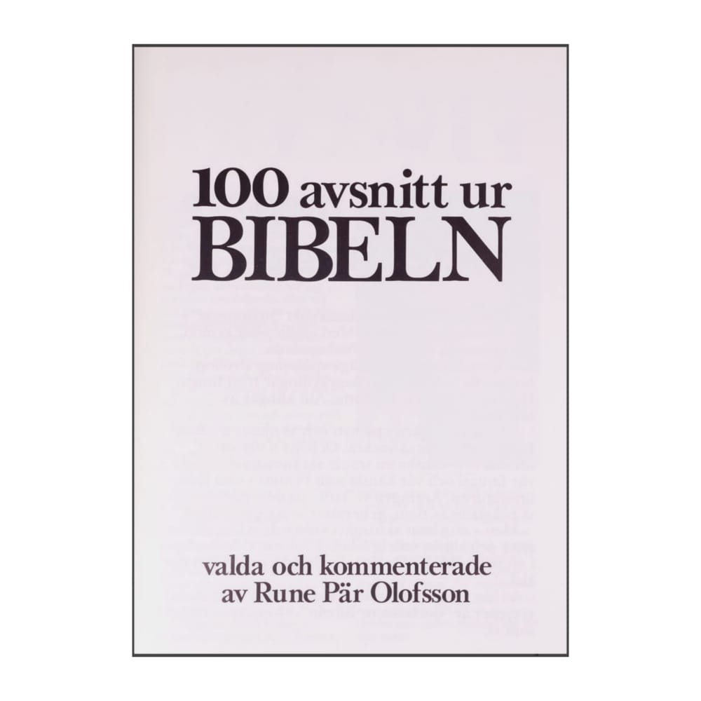 Rune Pär Olofsson: Det Bästa Ur Bibeln