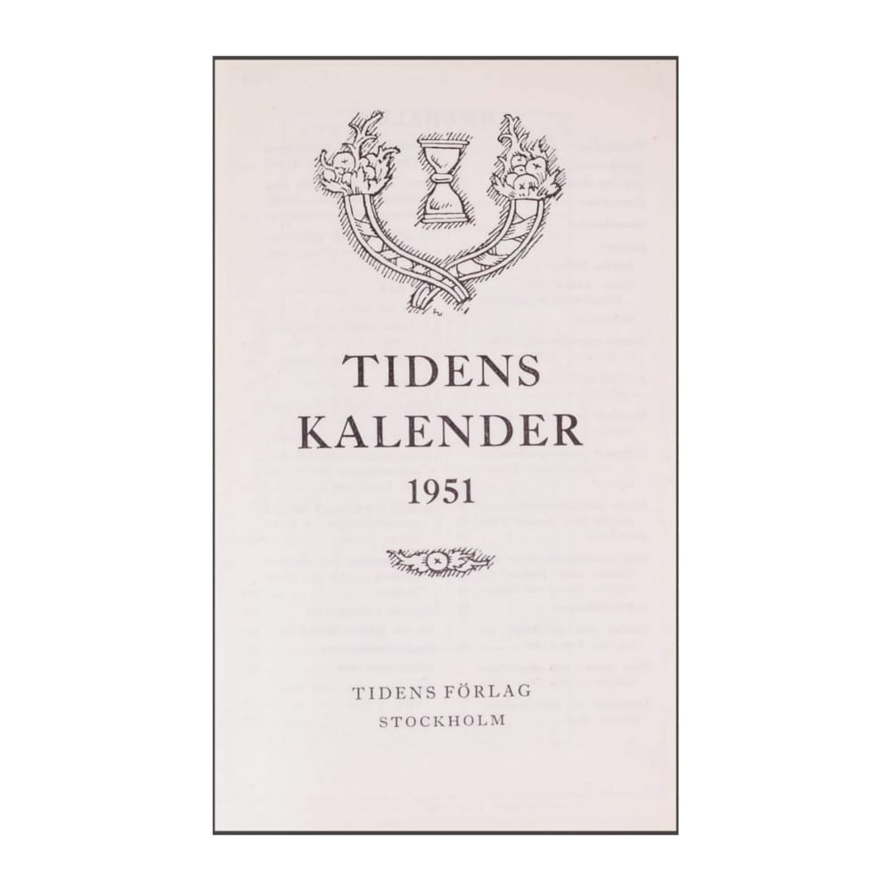 Tidens Kalender 1951
