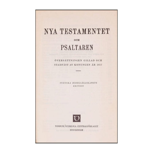 Nya Testamentet Och Psaltaren