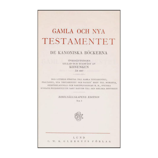 Gamla Och Nya Testamentet