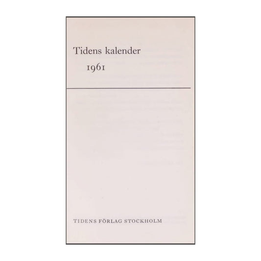 Tidens Kalender 1961