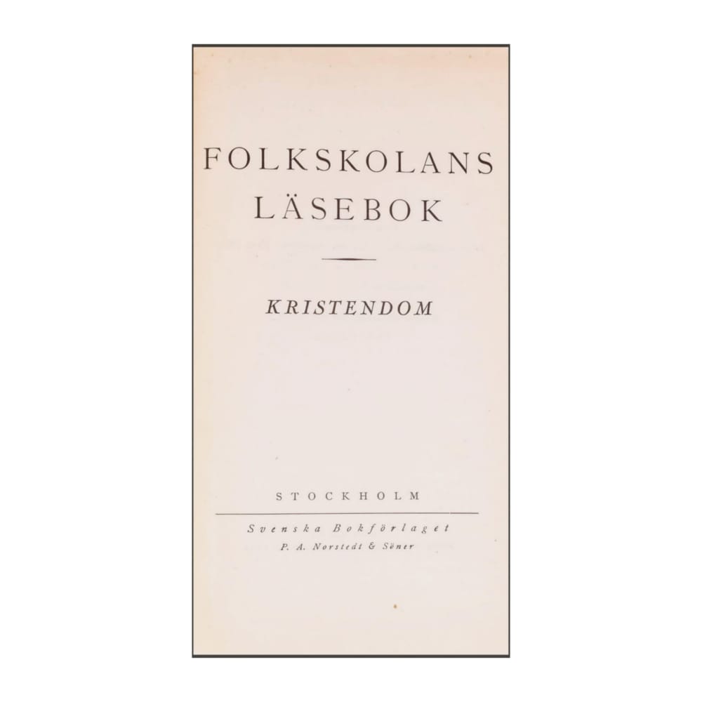 Folkskolans Läsebok Kristendom