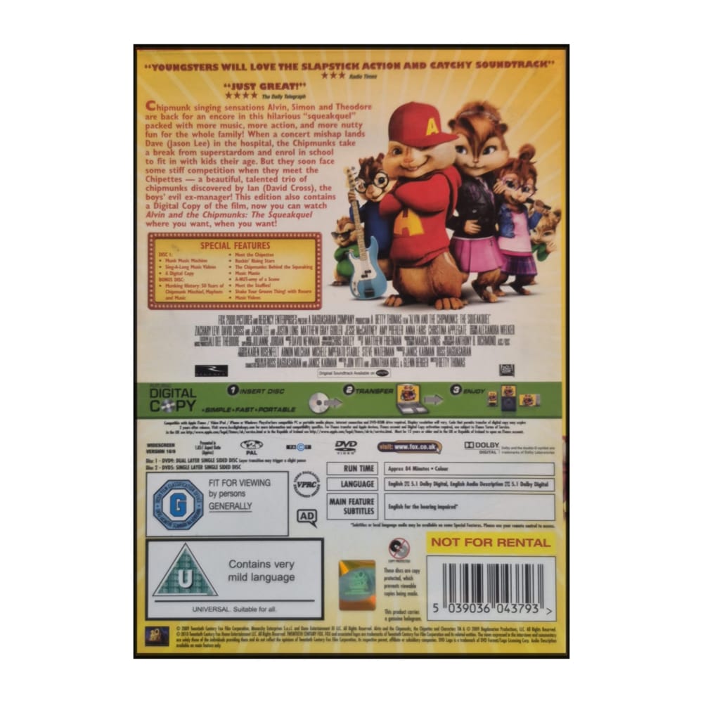Alvin And The Chipmunks: The Squeakquel: Backstage Pass