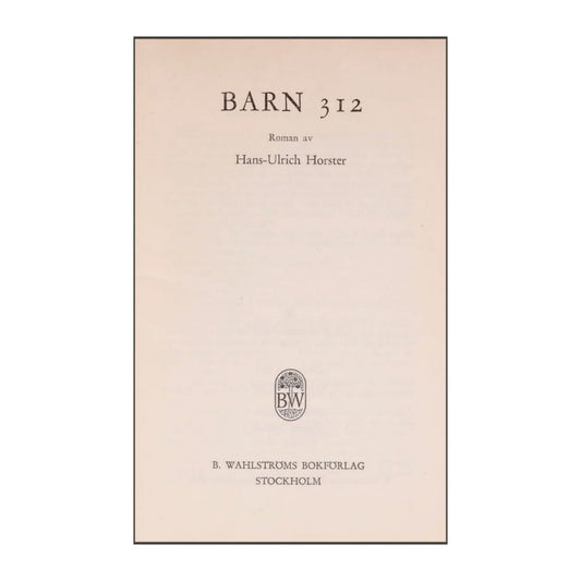 Hans Ulrich Horster: Barn 312