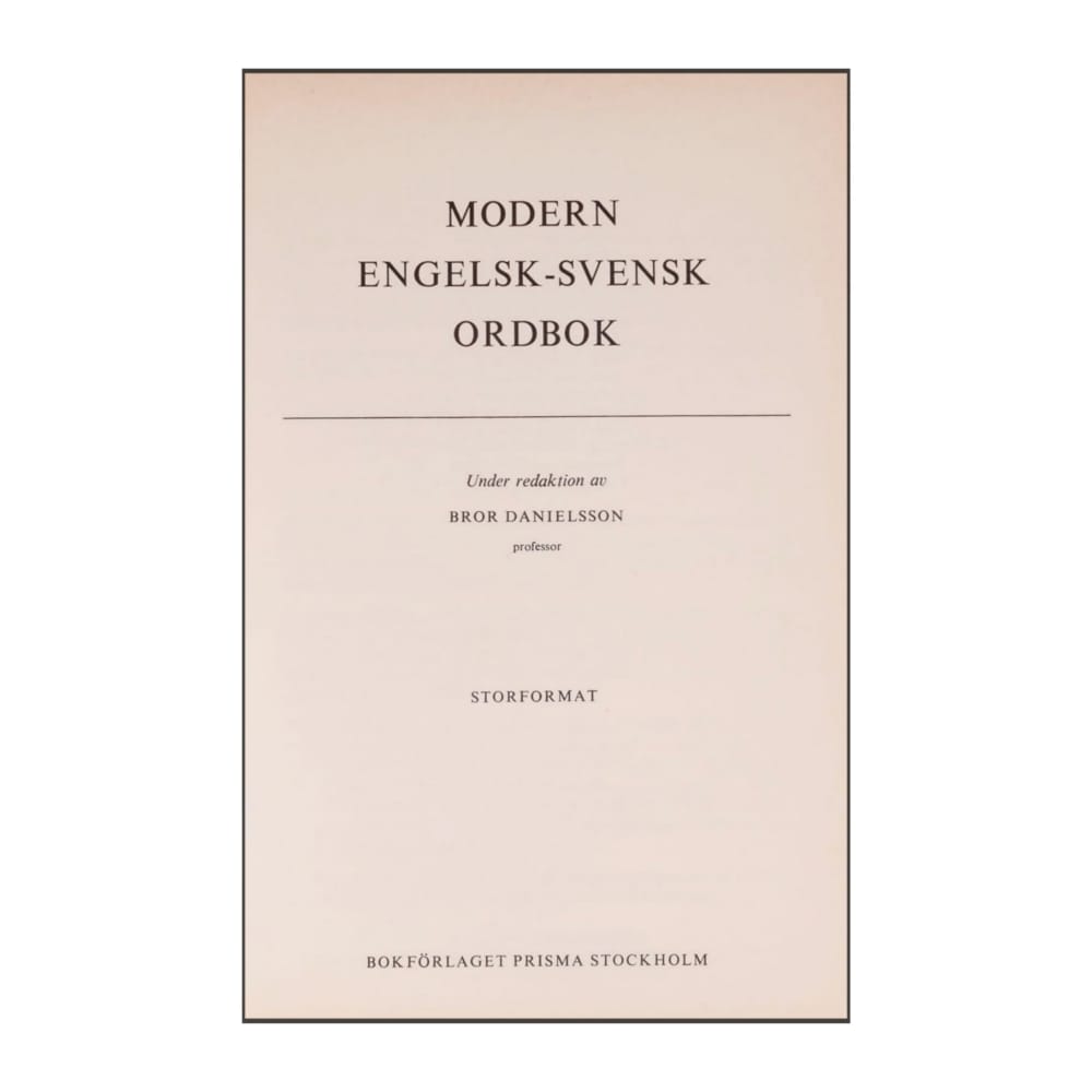 Modern Engelsk-Svensk Ordbok