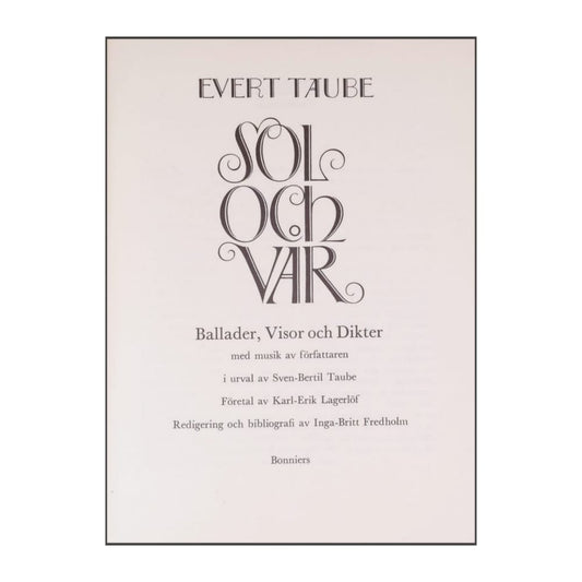 Evert Taube: Sol Och Vår