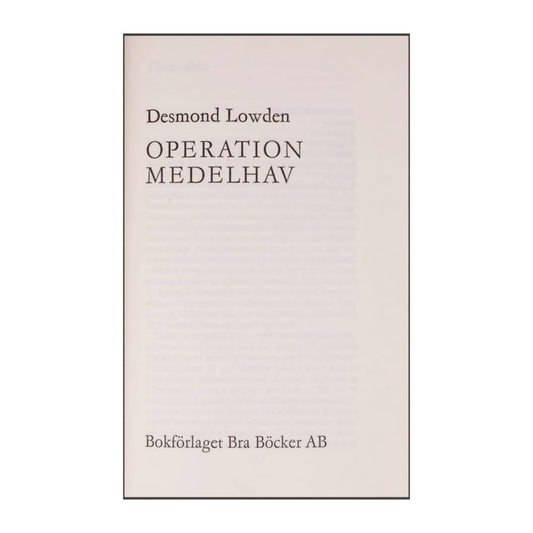 Desmond Lowden: Operation Medelhav