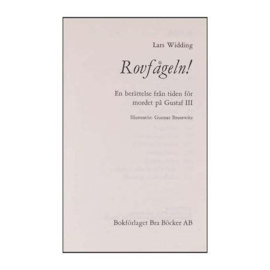 Lars Widding: Rovfågeln