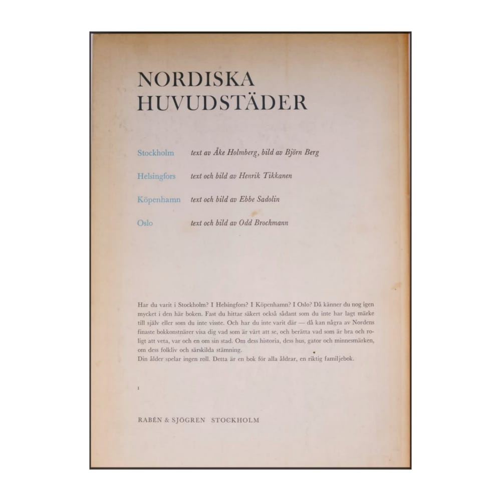 Nordiska Huvudstäder