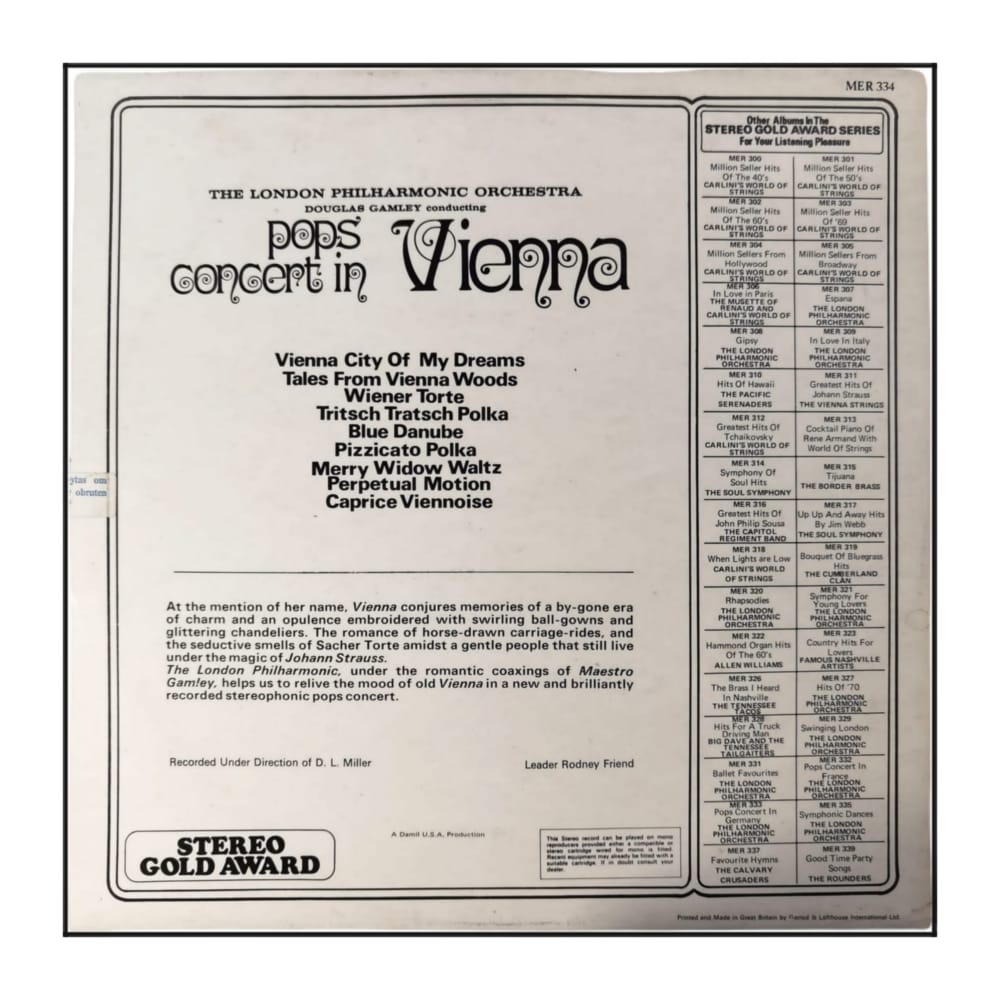 London Philharmonic Orchestra: Pops Concert In Vienna