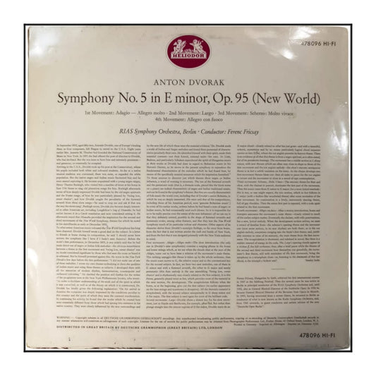 Antonín Dvorák: Symphony No 5 In E Minor, Op 95 - New World