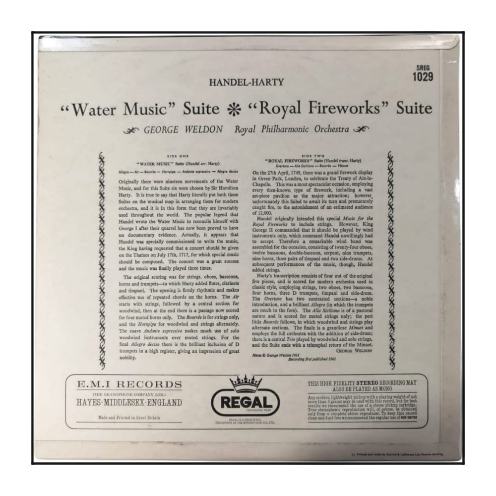 The Royal Philharmonic Orchestra: Water Music & Royal Fireworks Suite