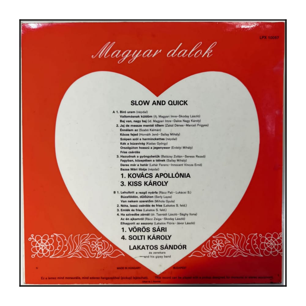 Magyar Dalok: Slow And Quick