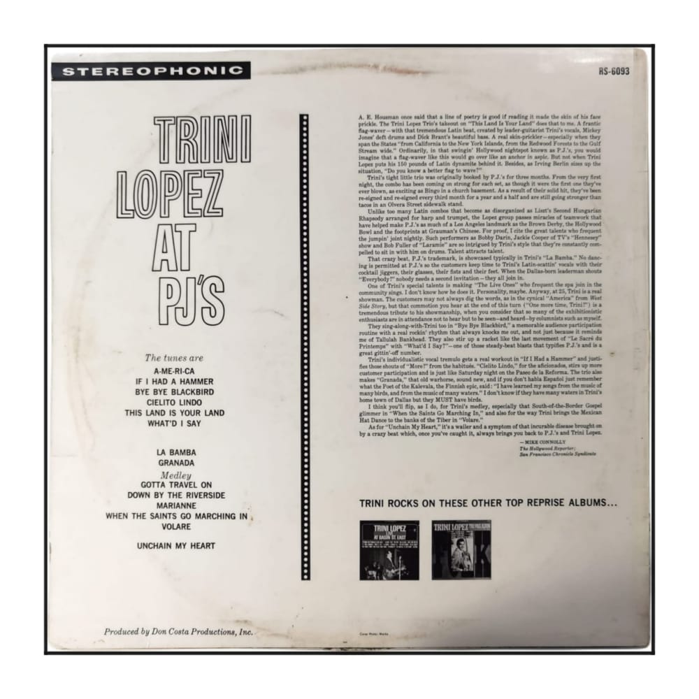 Trini Lopez: At Pj'S