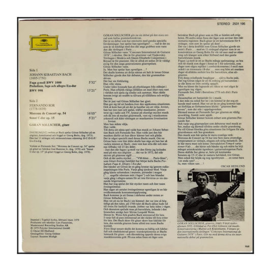 Göran Söllscher & Johann Sebastian Bach & Fernando Sor