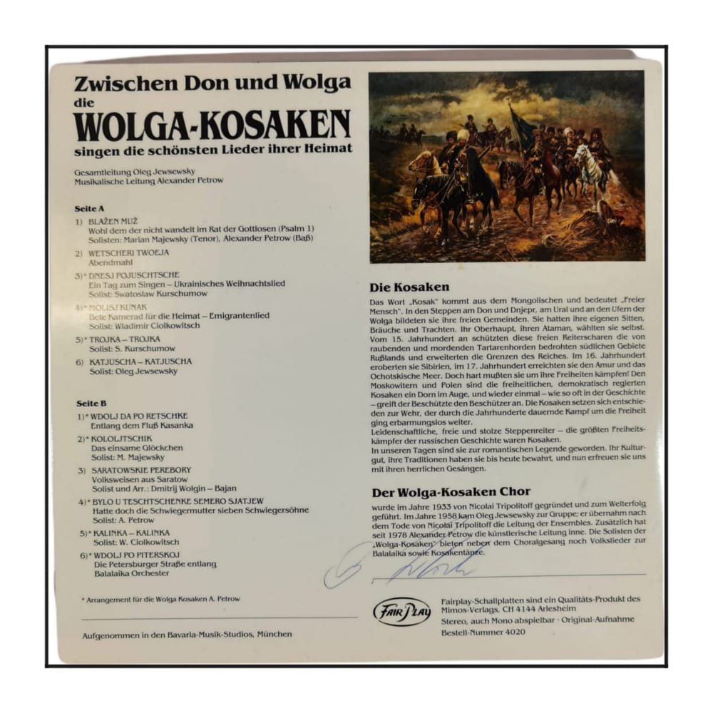 Der Wolga-Kosakenchor: Zwischen Don Und Wolga