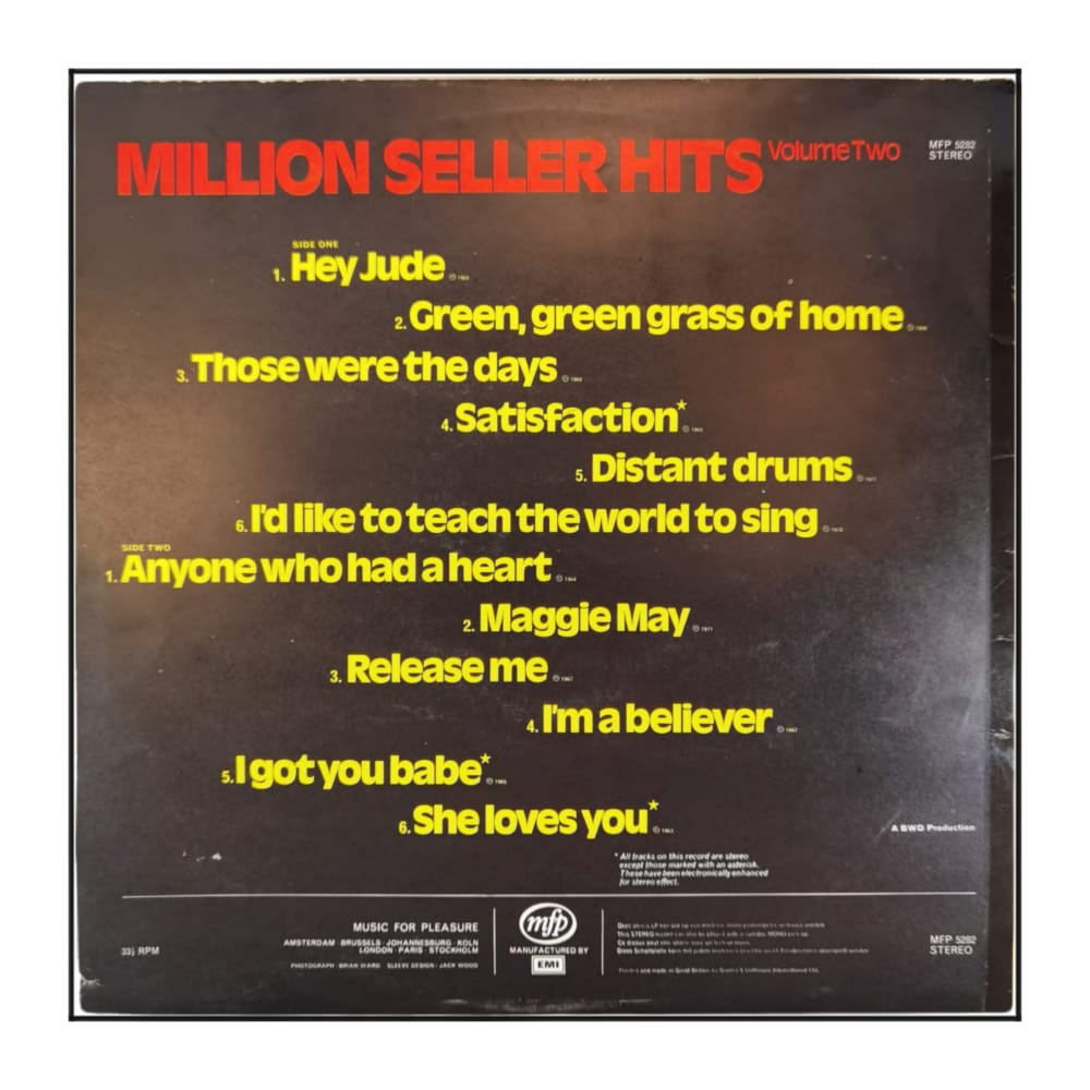 Million Seller Hits 2
