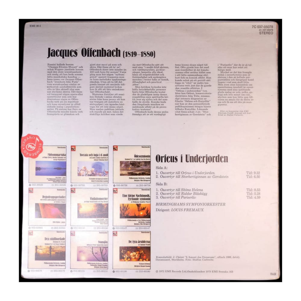 Jacques Offenbach: Orfeus I Underjorden Och Andra Ouvertyrer