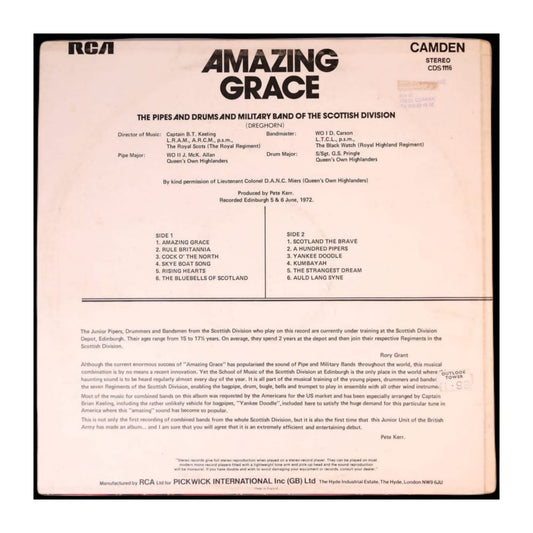 The Pipes And Drums And Military Band Of The Scottish Division: Amazing Grace