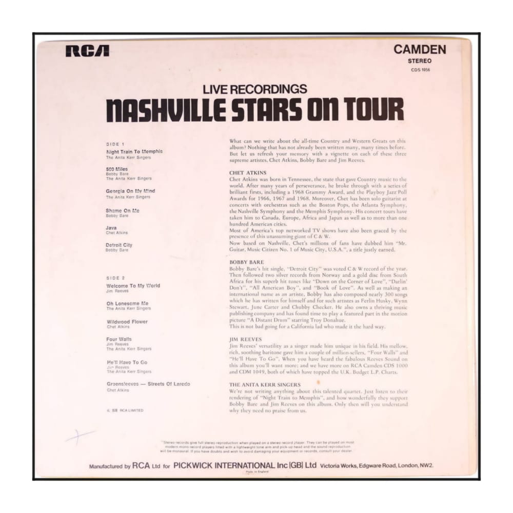 Jim Reeves: Nashville Stars On Tour