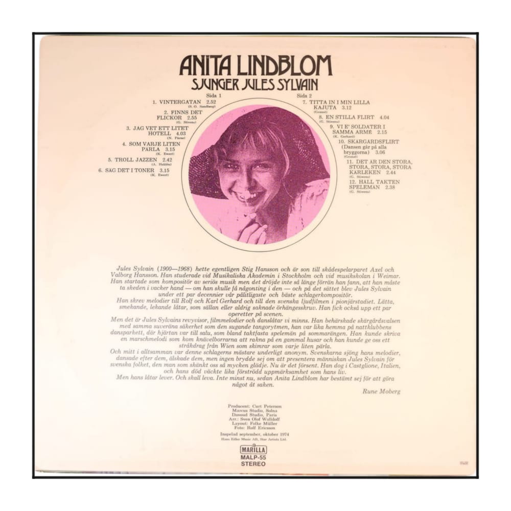 Anita Lindblom: Sjunger Jules Sylvain