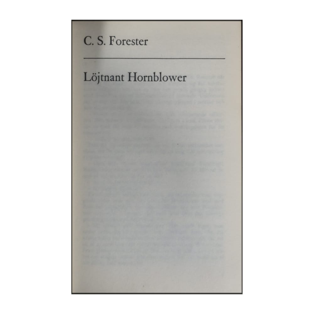 C. S. Forester: Löjtnant Hornblower