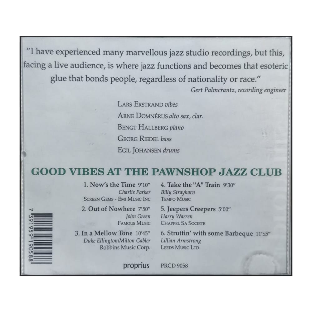 Arne Domnérus' Group: Good Vibes Jazz At The Pawnshop 3