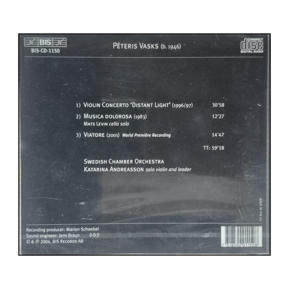Pēteris Vasks & Katarina Andreasson & Swedish Chamber Orchestra