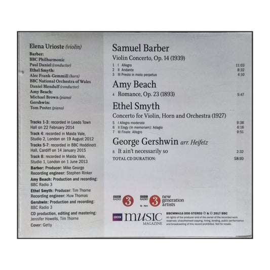 Bbc Music Magazine Collection V26 No2 Samuel Barber Violin Concerto