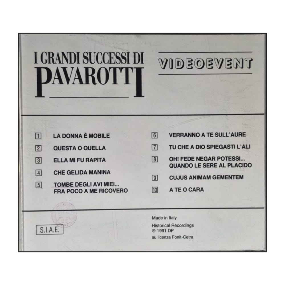 Luciano Pavarotti: I Grandi Successi Di Pavarotti