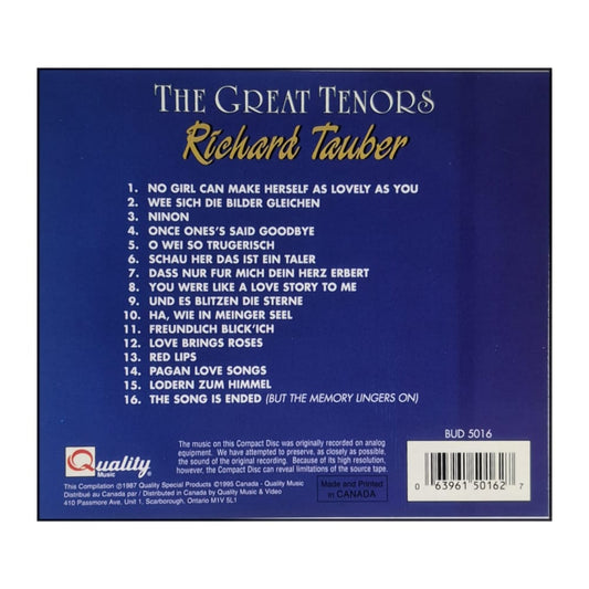 Richard Tauber: The Great Tenors